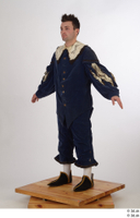  Photos Man in Historical Dress 19 16th century Blue suit Historical Clothing a poses whole body 0002.jpg